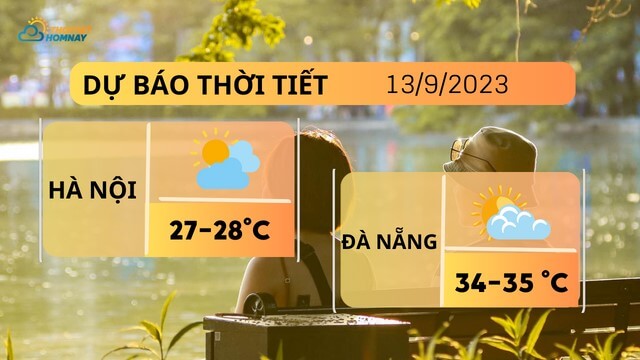 Dự báo thời tiết hôm nay 13/9: Hà Nội mát trời, Đà Nẵng giảm nhiệt, TP.HCM mưa dông